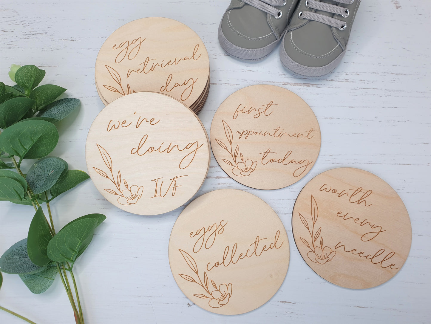 IVF Milestone Wooden Discs Miss Ali's