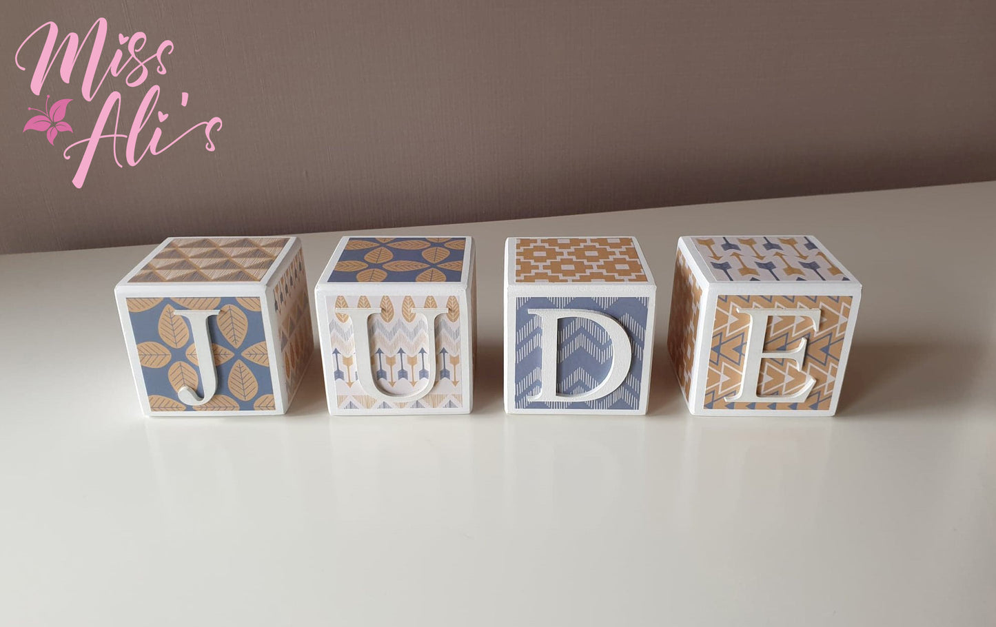 Personalised Baby Name Blocks - Tribal blocks Miss Ali's