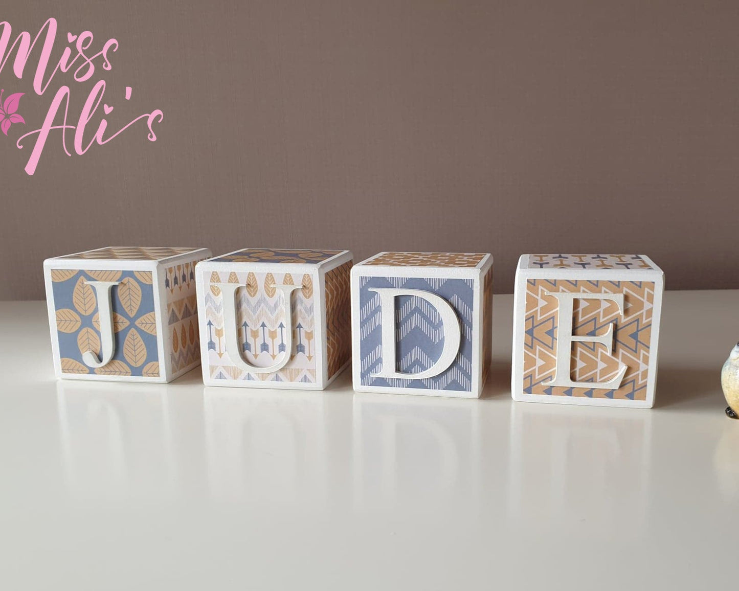 Personalised Baby Name Blocks - Tribal blocks Miss Ali's