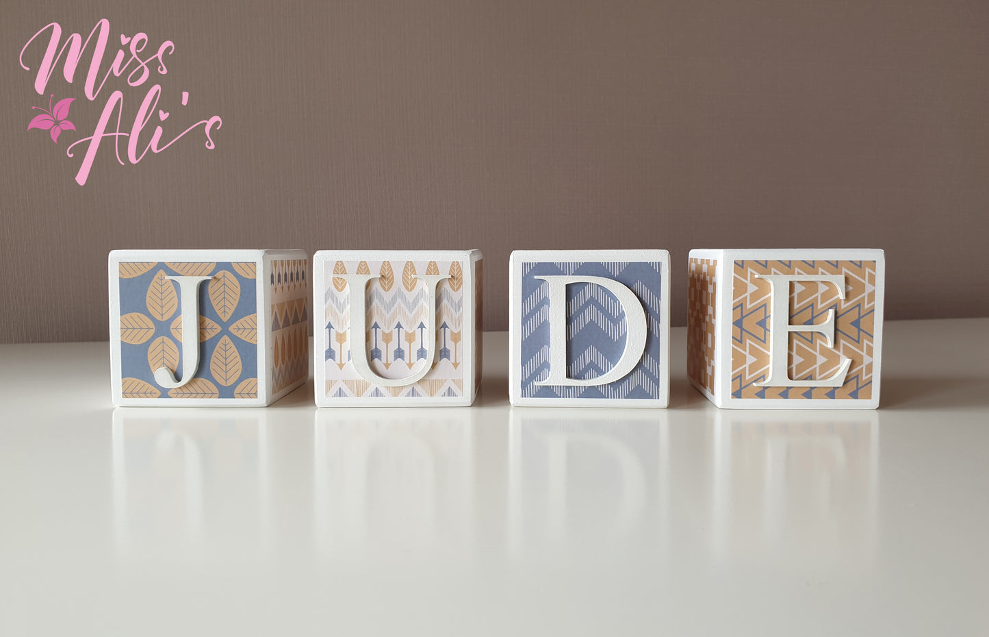 Personalised Baby Name Blocks - Tribal blocks Miss Ali's