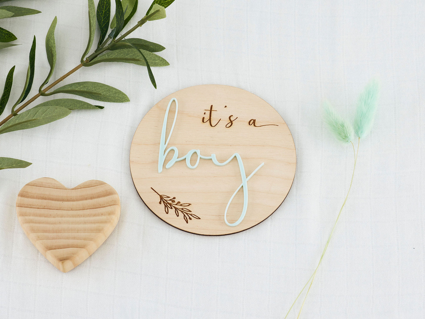 It's A Boy & It's A Girl Plaques - Leaf Miss Ali's