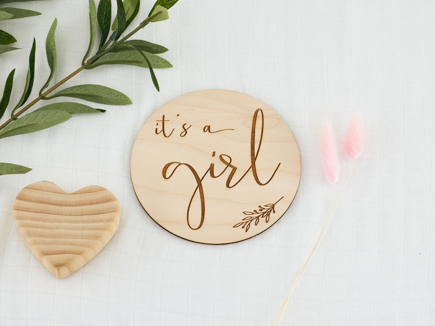 It's A Boy & It's A Girl Plaques - Leaf Miss Ali's
