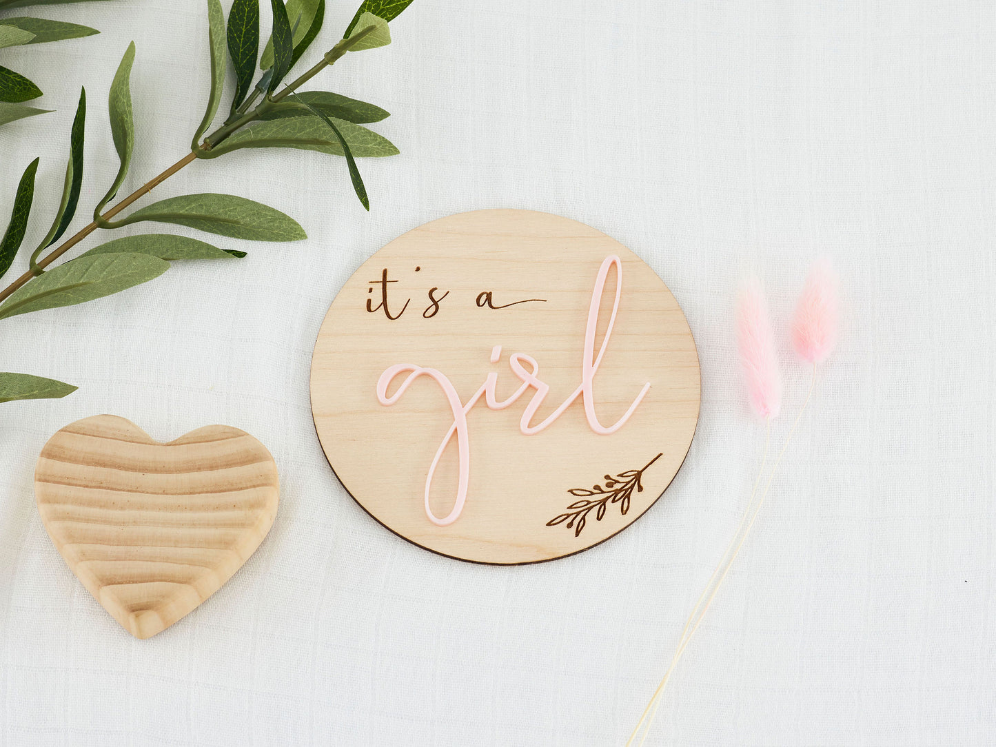 It's A Boy & It's A Girl Plaques - Leaf Miss Ali's
