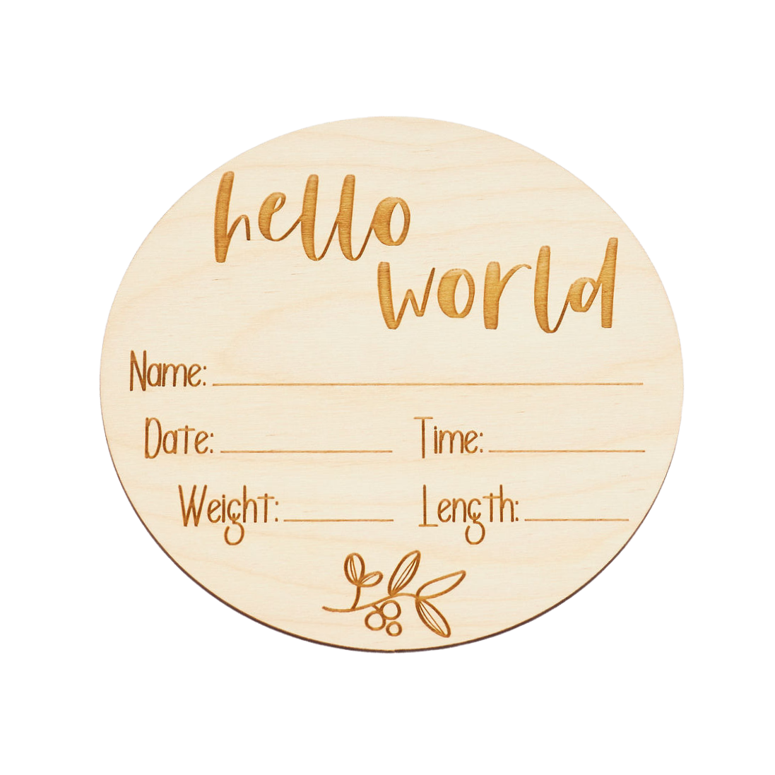 Engraved Birth Announcement - Fill in the details Miss Ali's
