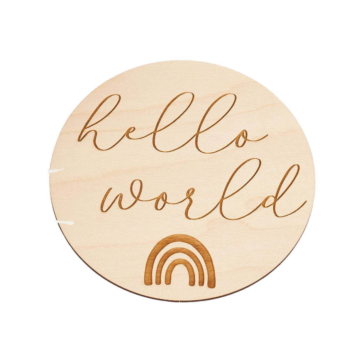 Hello World Plaque - Rainbow Miss Ali's