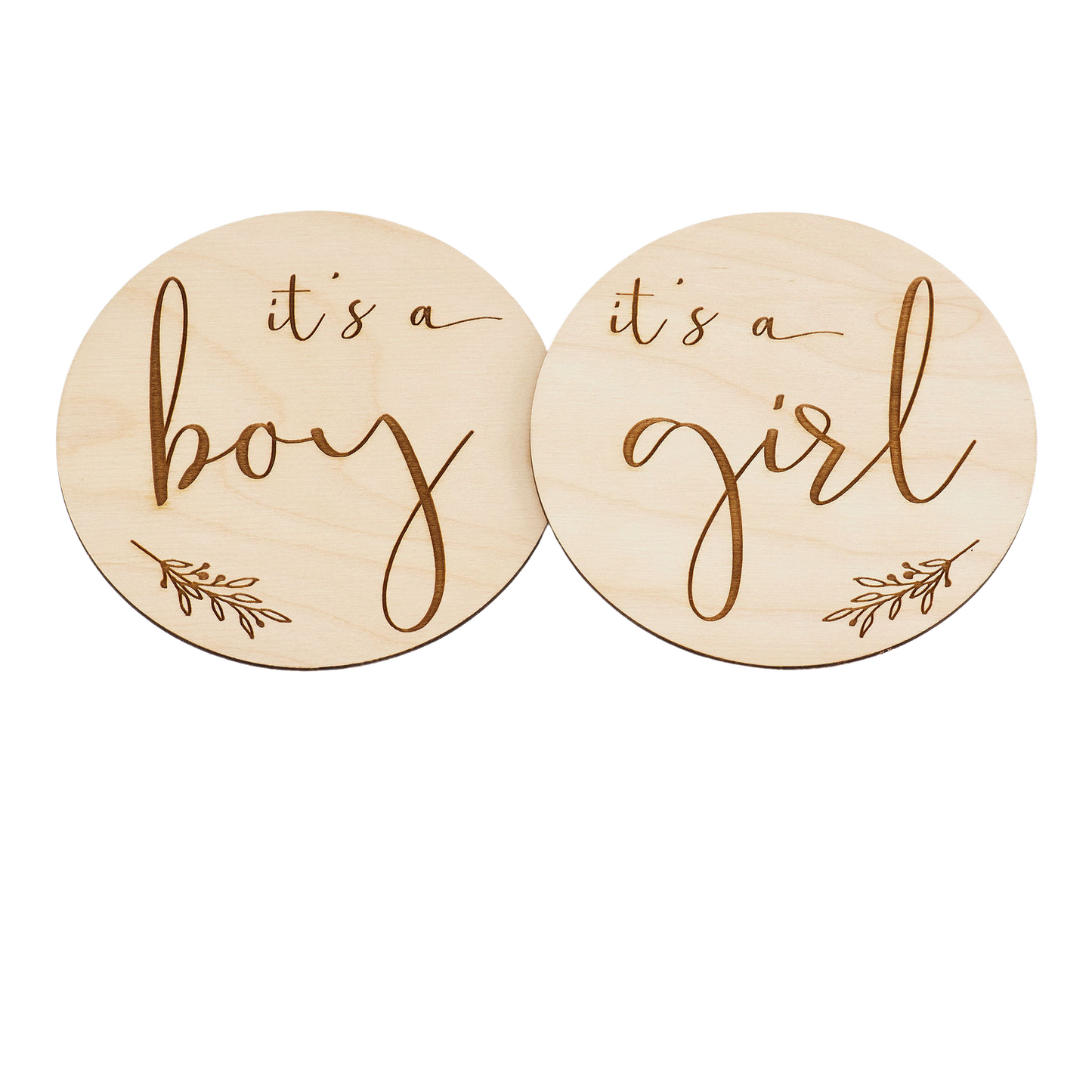 It's A Boy & It's A Girl Plaques - Leaf Miss Ali's