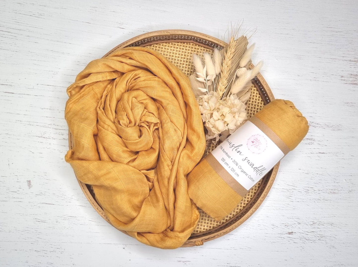 Set of 3 Earth Tones - Bamboo + Organic Cotton Muslin Swaddle Miss Ali's