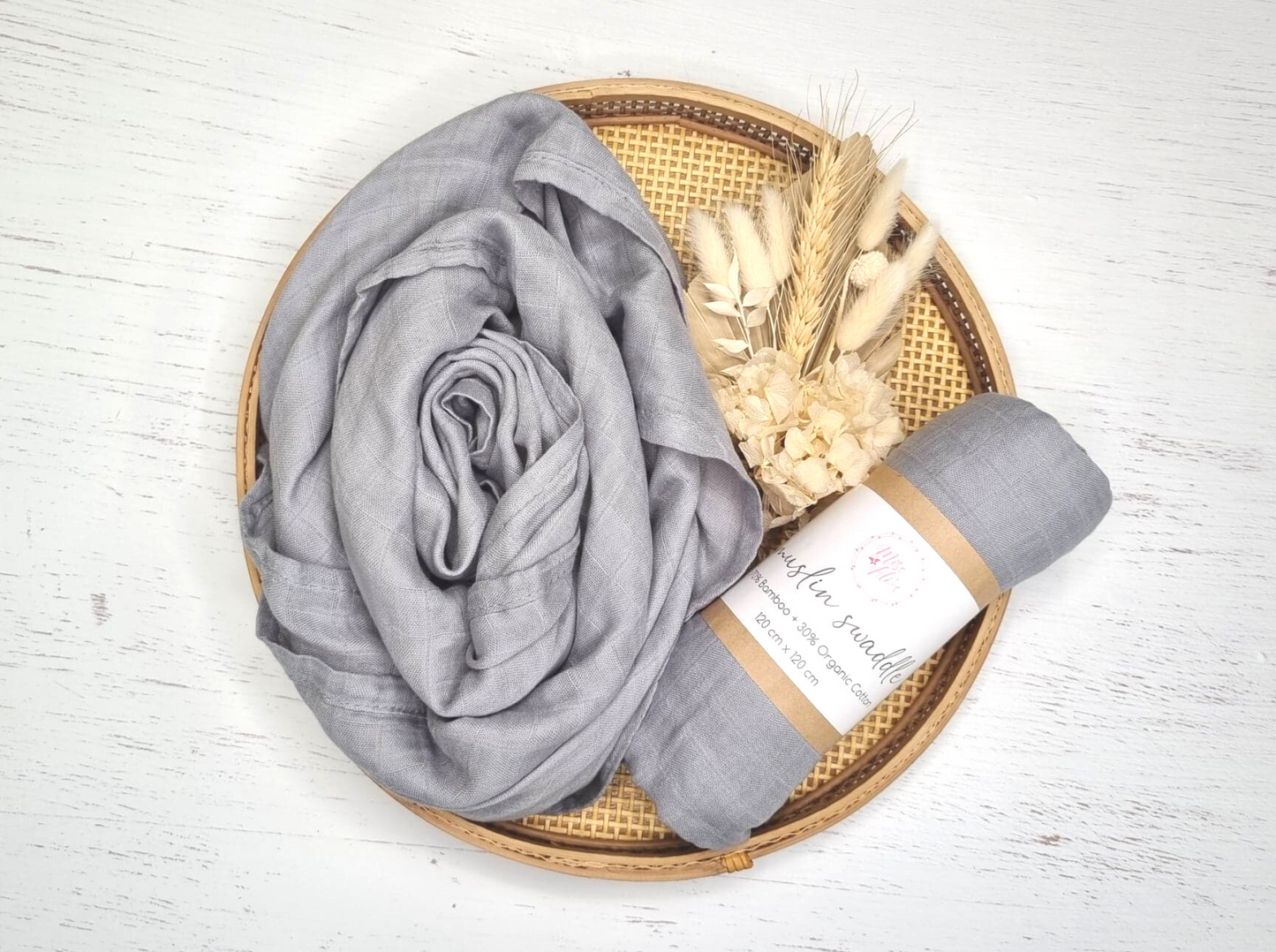 Set of 3 Pink Tones - Bamboo + Organic Cotton Muslin Swaddle Miss Ali's