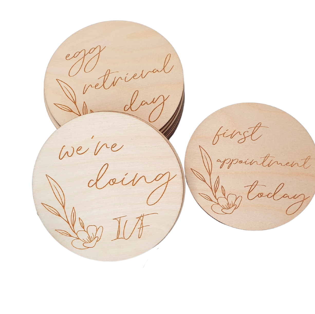IVF Milestone Wooden Discs Miss Ali's