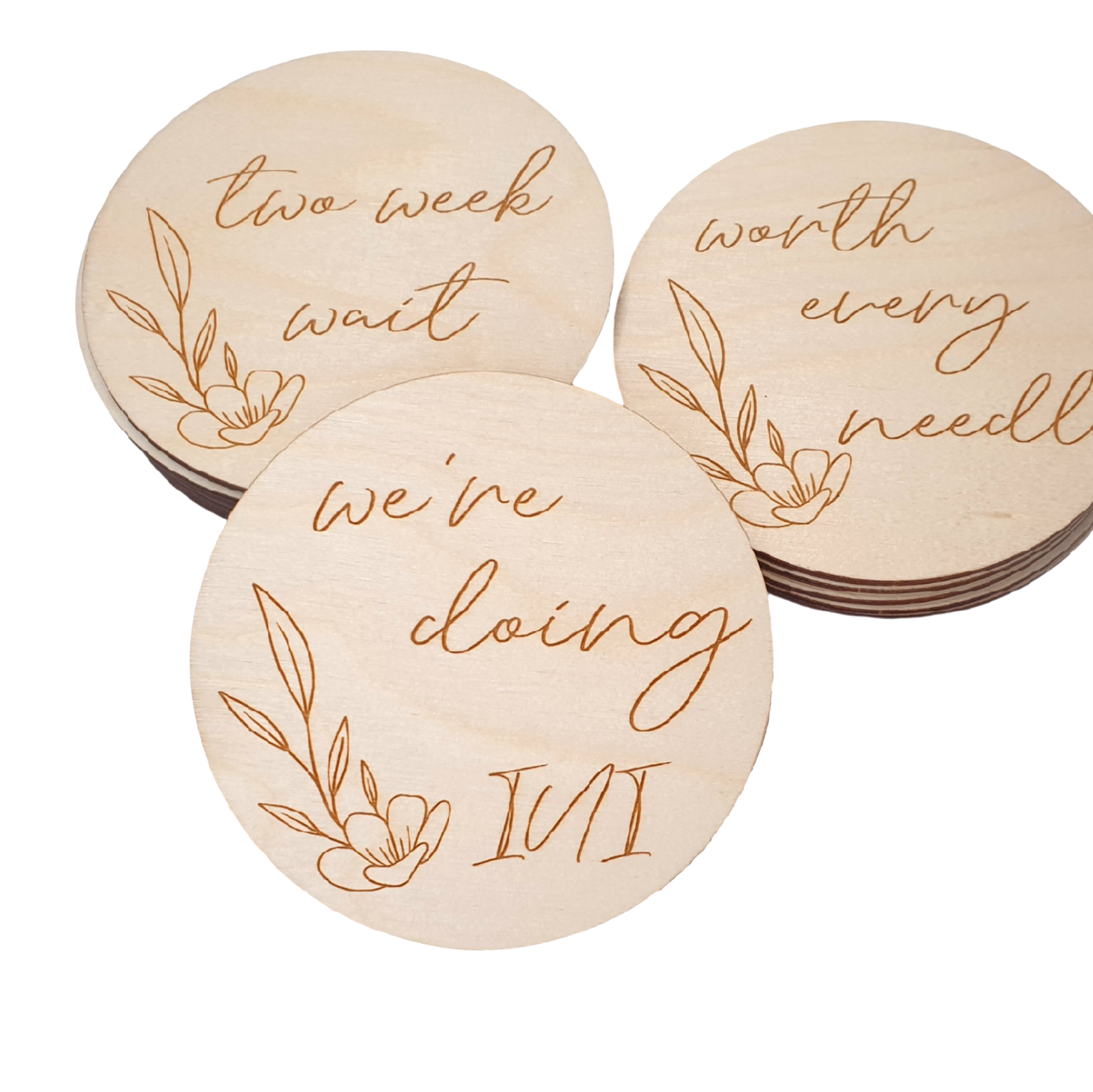 IUI Milestone Wooden Discs Miss Ali's