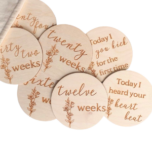 Pregnancy Milestone Wooden Discs Miss Ali's
