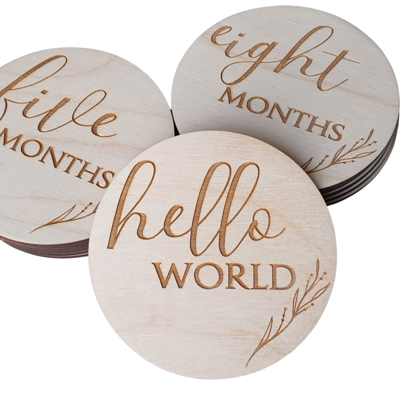 Baby Milestone Wooden Discs - Botanical Miss Ali's