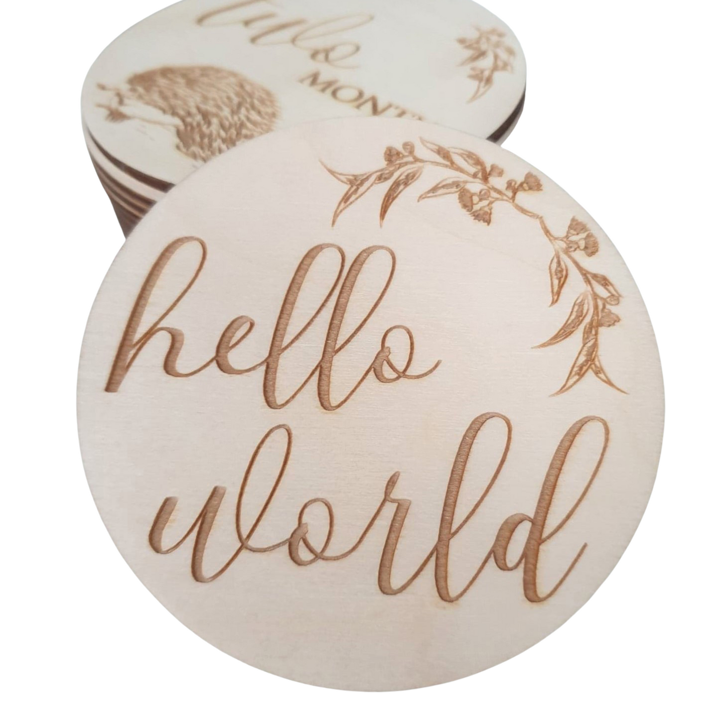 Baby Milestone Wooden Discs - Australian Animals Miss Ali's