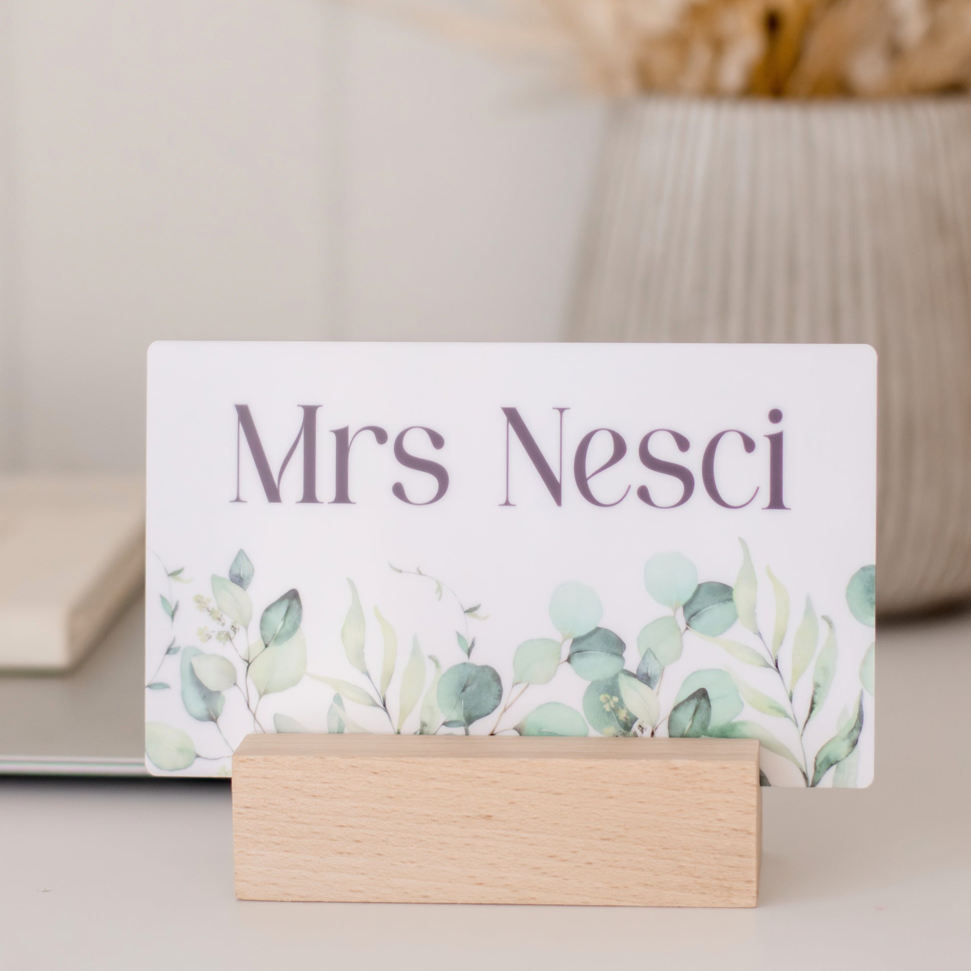 Personalised Desk Name Sign teacher name Miss Ali's