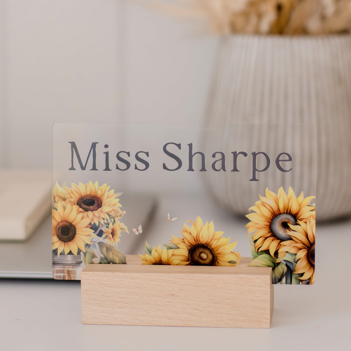 Personalised Desk Name Sign teacher name Miss Ali's