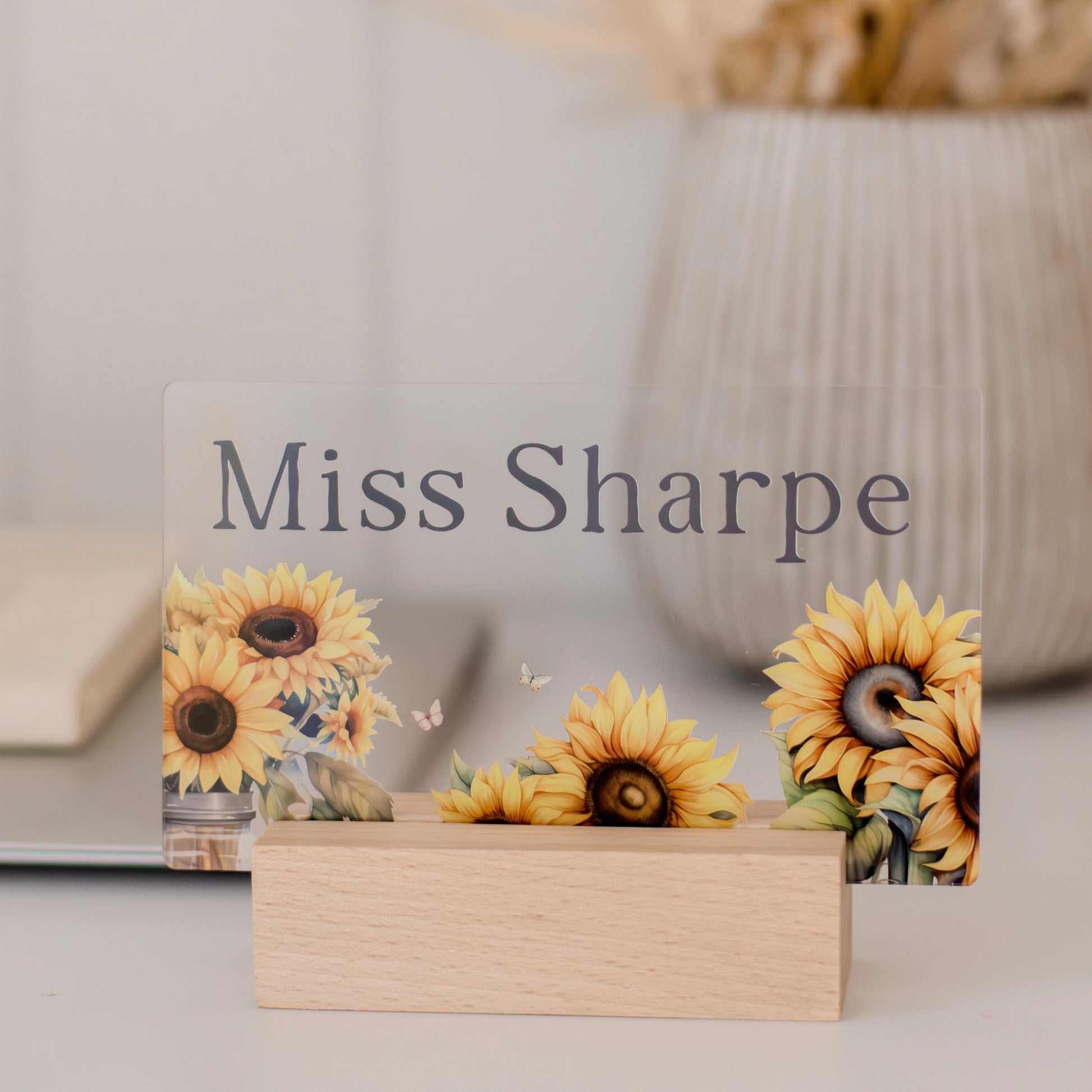 Personalised Desk Name Sign teacher name Miss Ali's