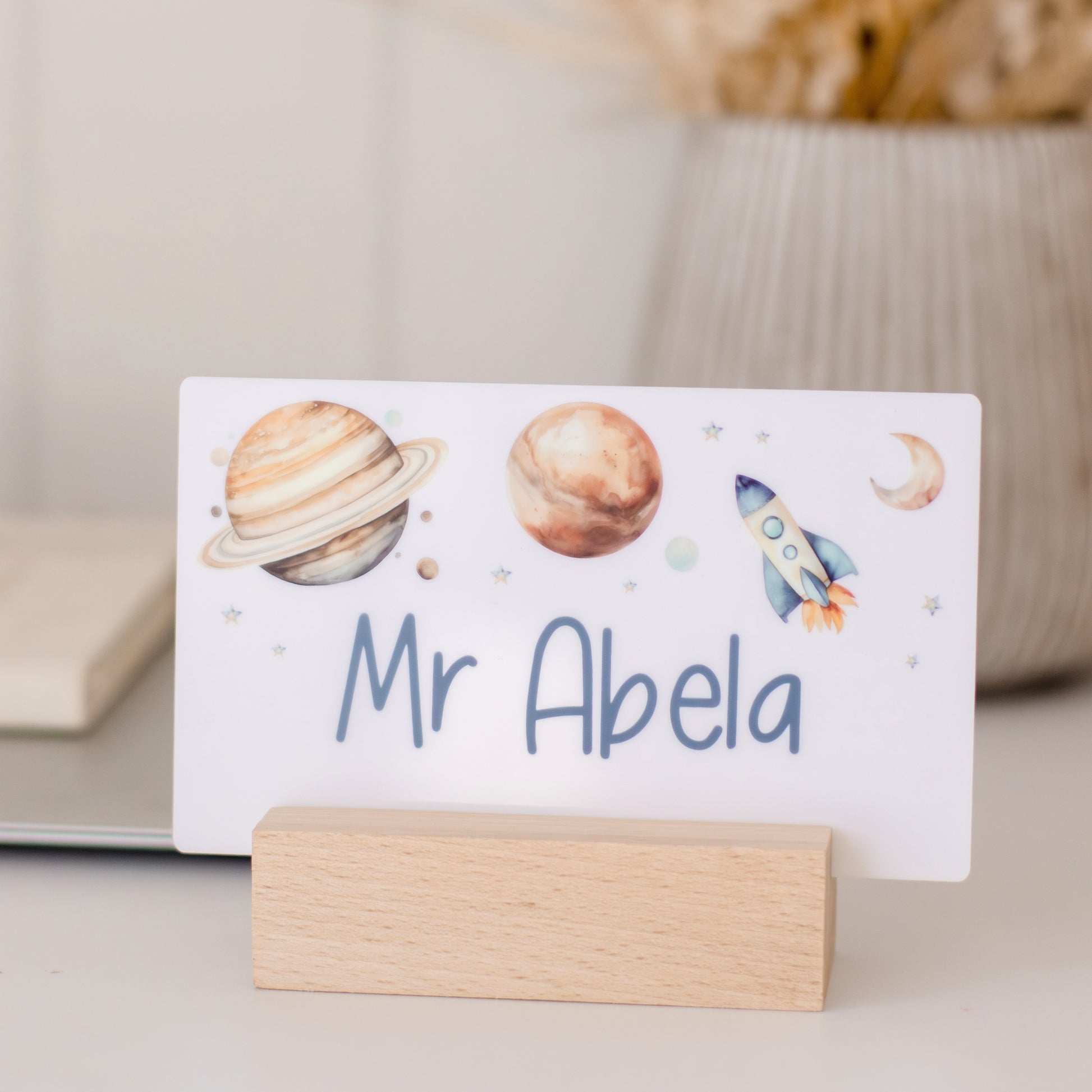 Personalised Desk Name Sign teacher name Miss Ali's
