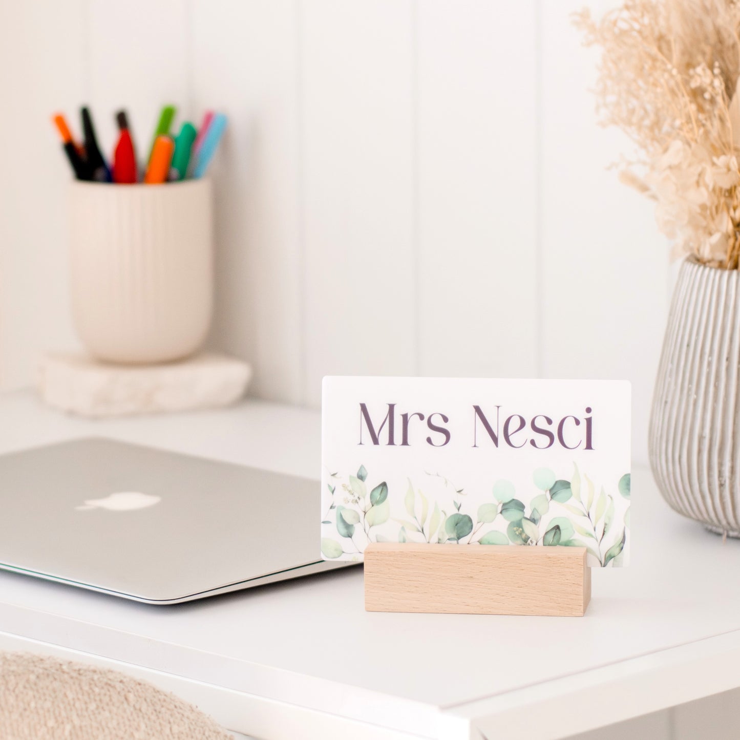 Personalised Desk Name Sign teacher name Miss Ali's