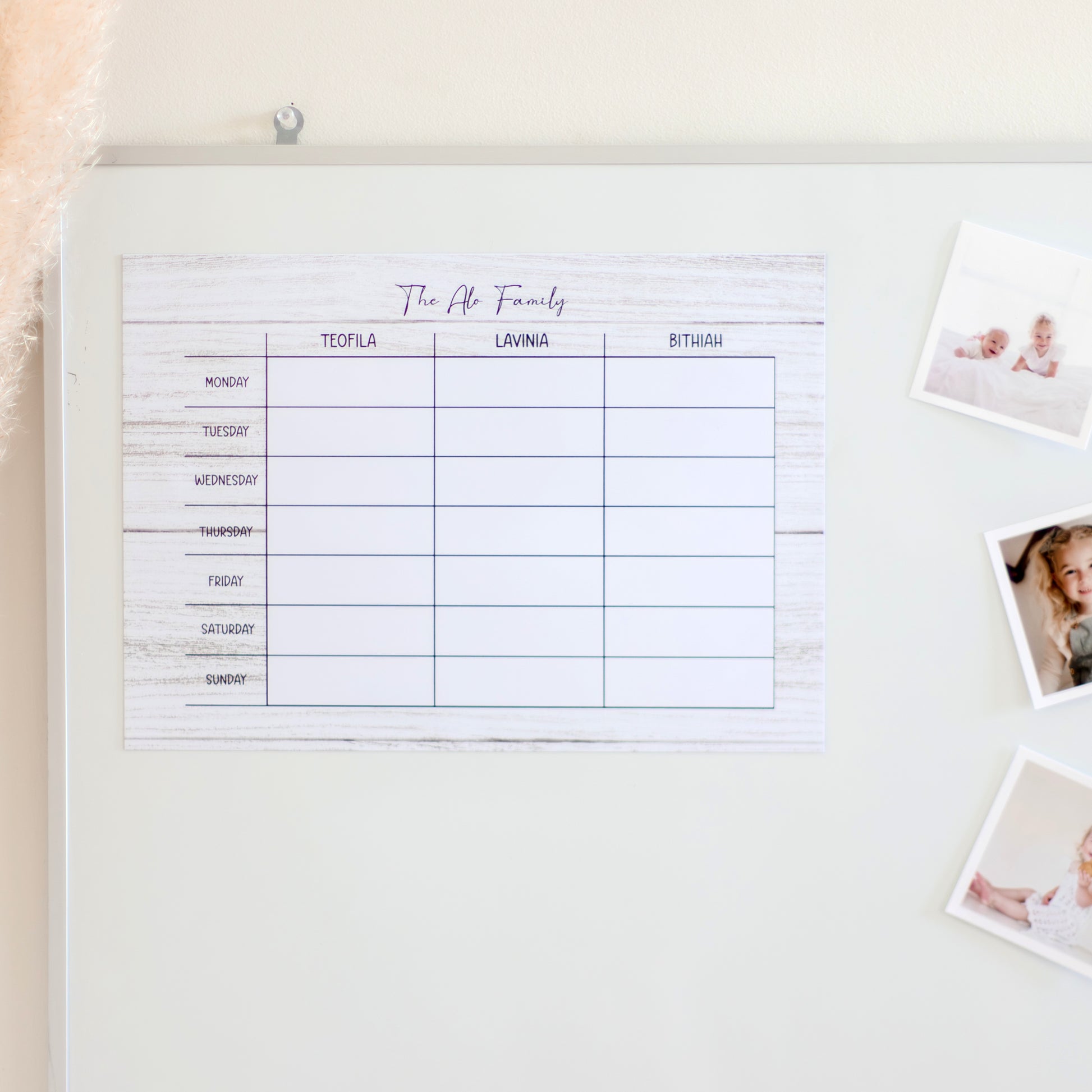 Personalised Family Weekly Planner planner Miss Ali's