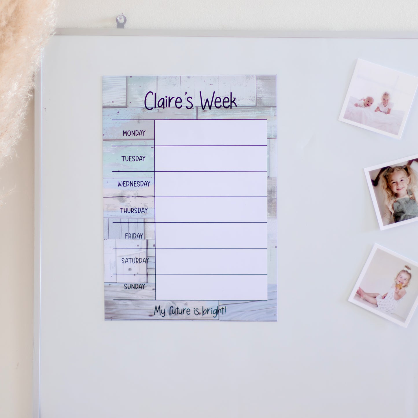 Personalised Weekly Planner for Kids Name Miss Ali's