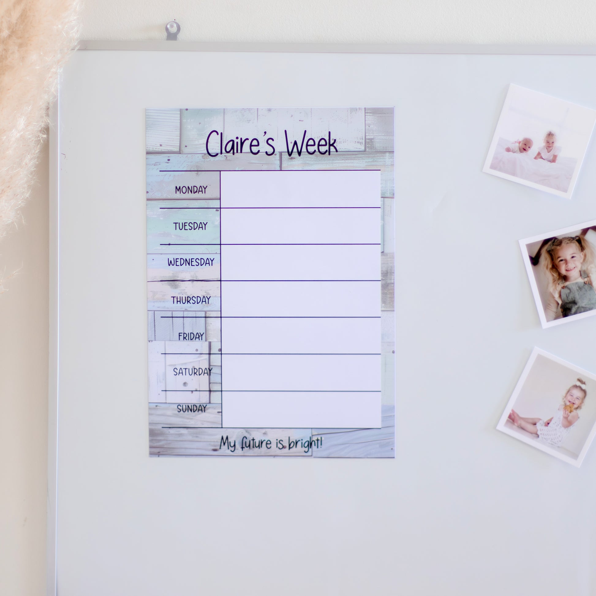 Personalised Weekly Planner for Kids Name Miss Ali's