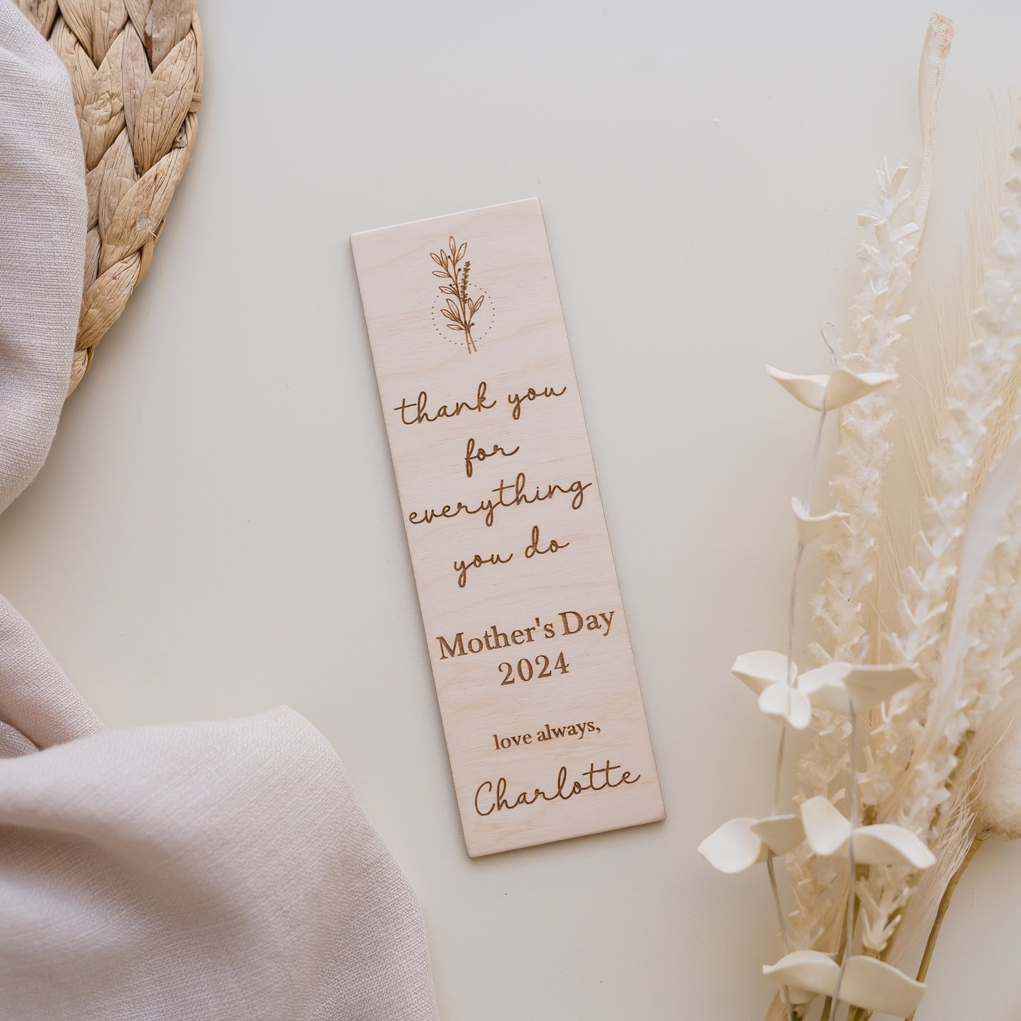 Personalised Mother's Day Bookmark - Wooden BOOKMARK Miss Ali's   