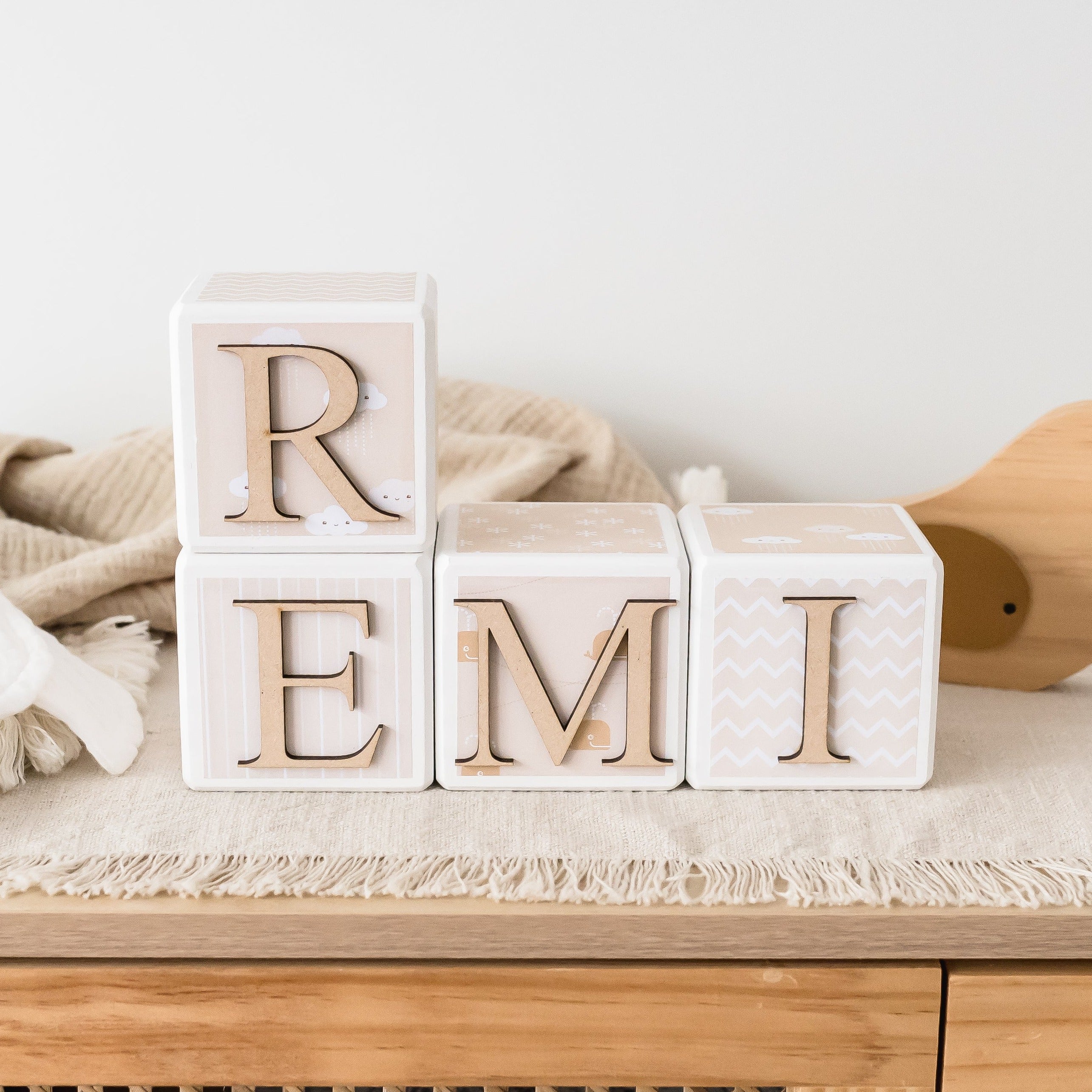 Baby name sale blocks