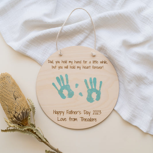Father's Day Hand Print Plaque Hand print plaque Miss Ali's   