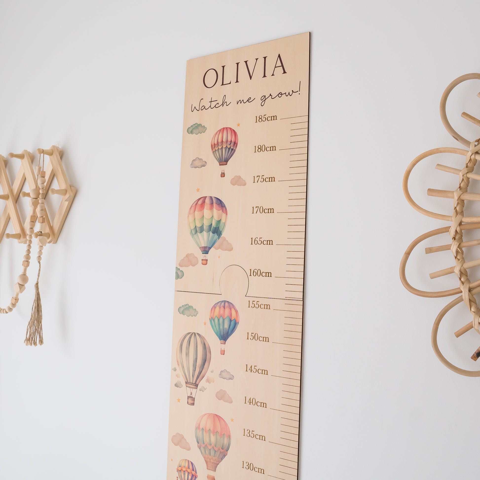 Wooden Height Chart - Hot Air Balloons height charts Miss Ali's   