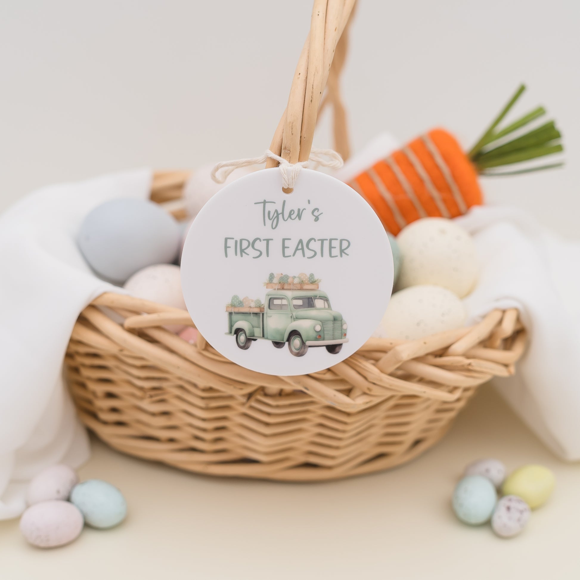 Easter Basket Tag - Truck personal xmas Miss Ali's   