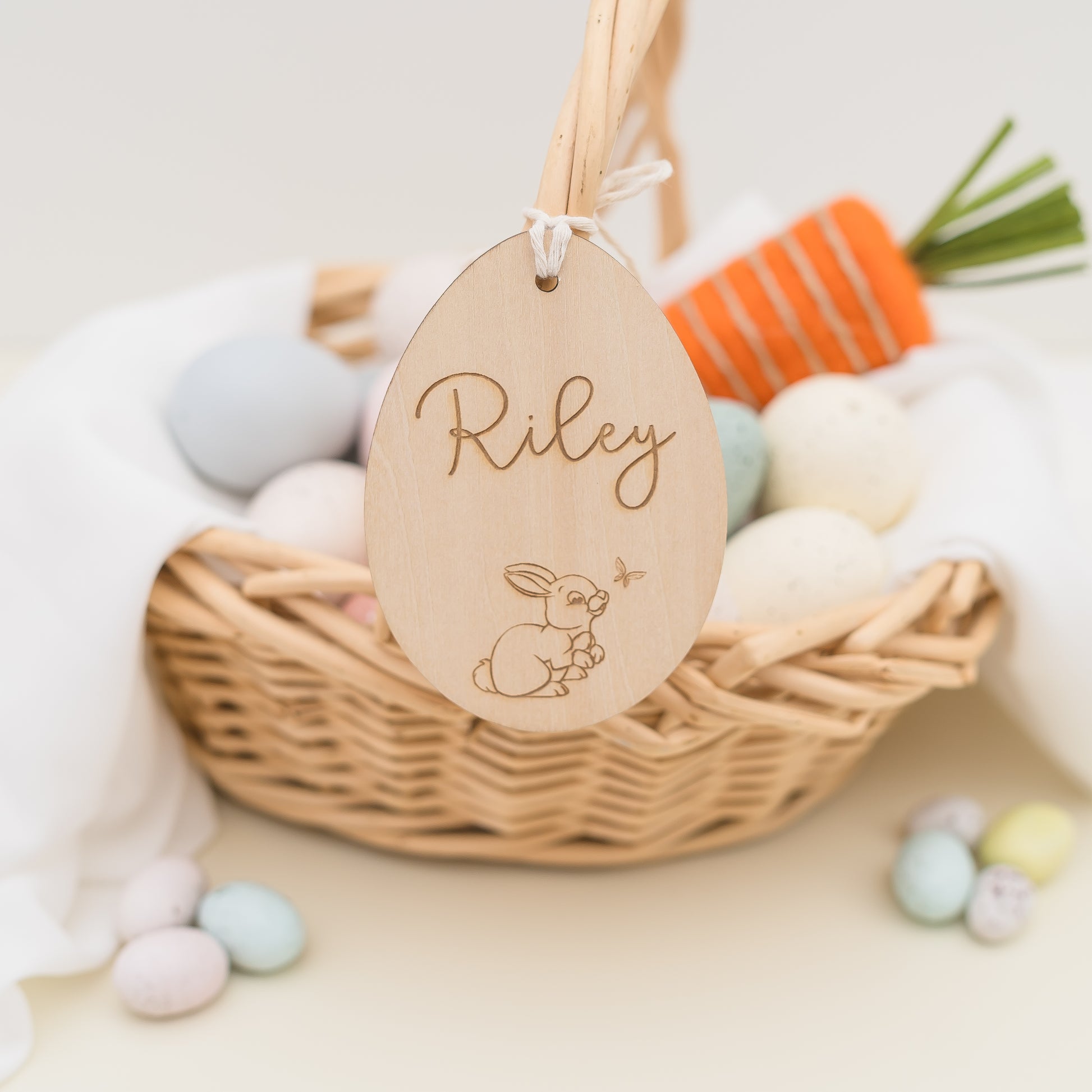 Easter Basket Tag - Engraved personal xmas Miss Ali's   