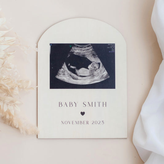 Ultrasound Announcement Plaque - Arch personal preg Miss Ali's