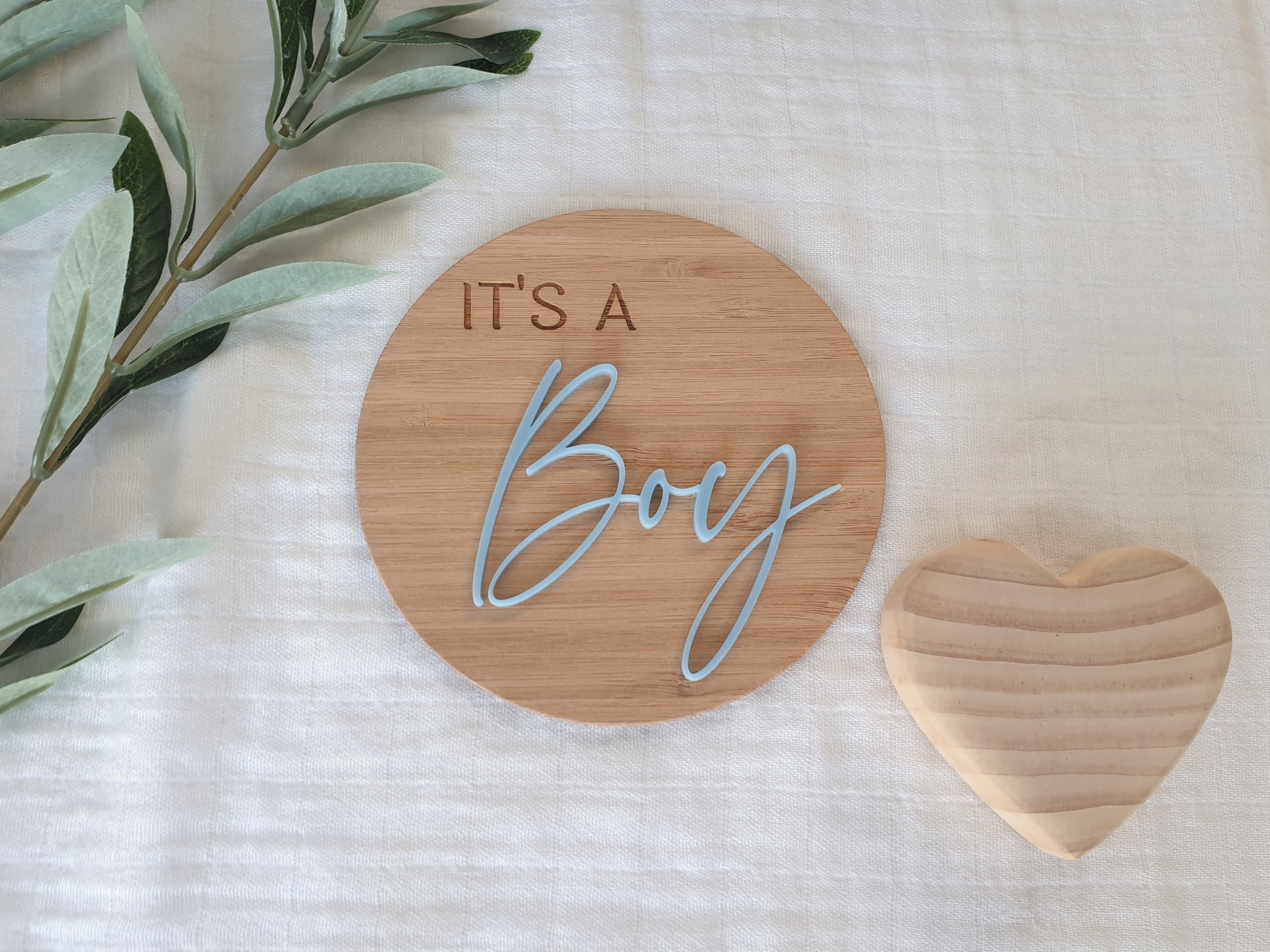 It's A Boy & It's A Girl Plaques - Bamboo  Miss Ali's   