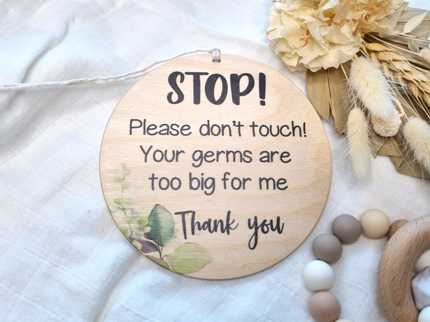 Your Germs Are Too Big For Me Plaque - Leaf  Miss Ali's   