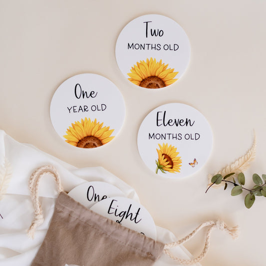 Baby Milestone Discs - Sunflower  Miss Ali's   