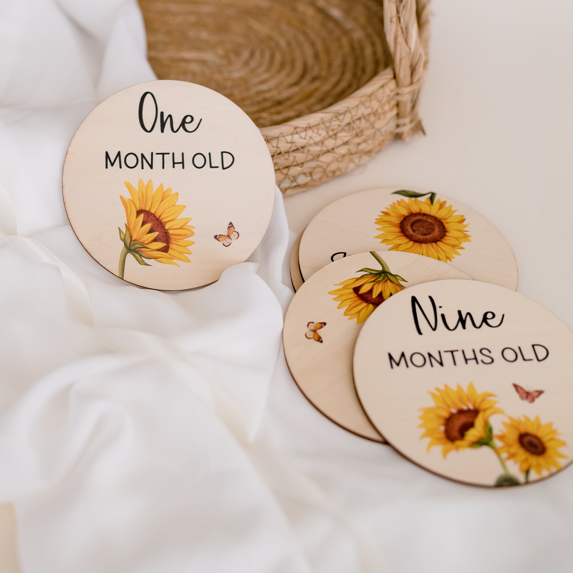 Baby Milestone Discs - Sunflower  Miss Ali's   