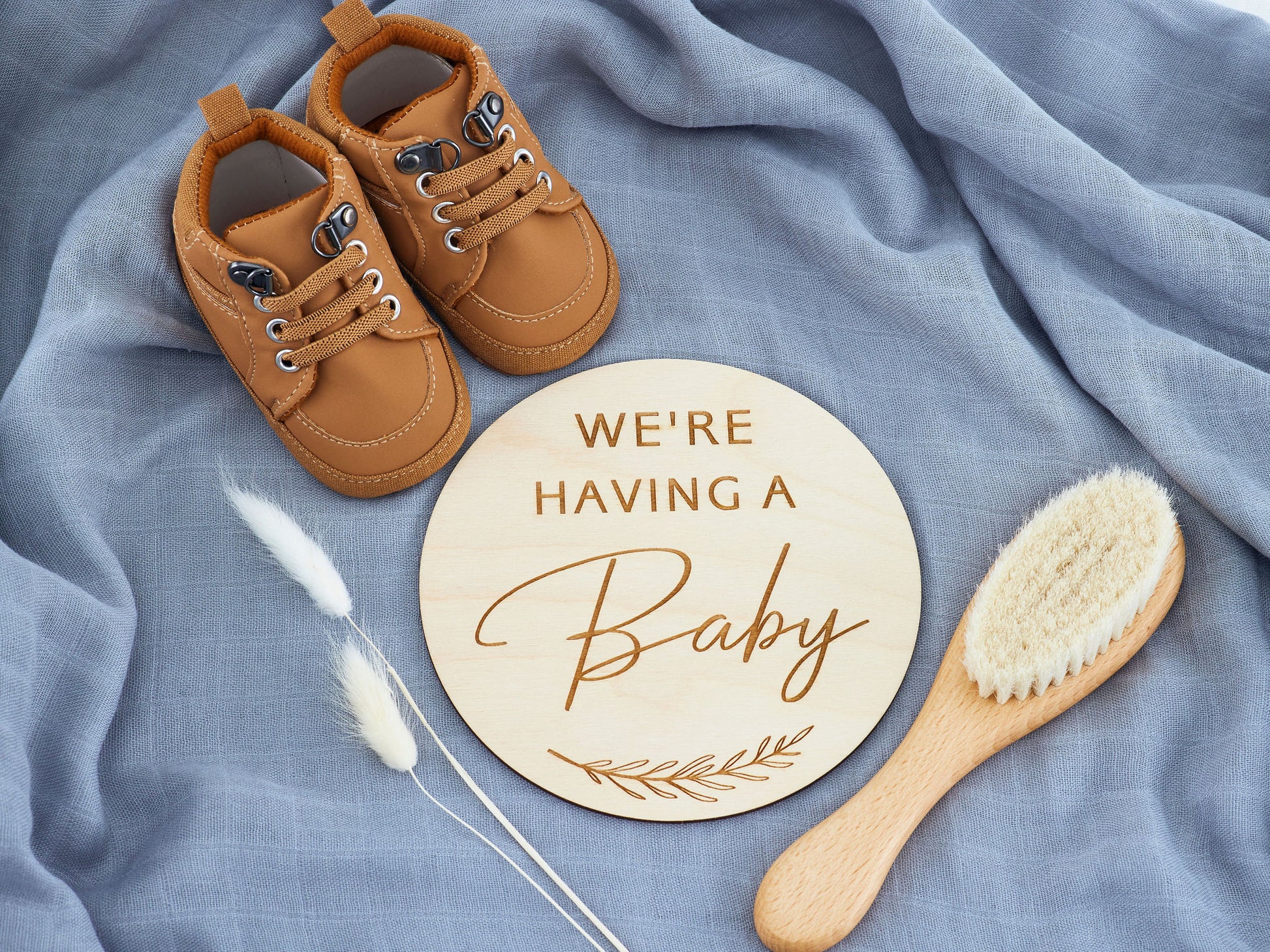 We're having a Baby Plaque Promoted Miss Ali's 15 CM Leaf - No date 