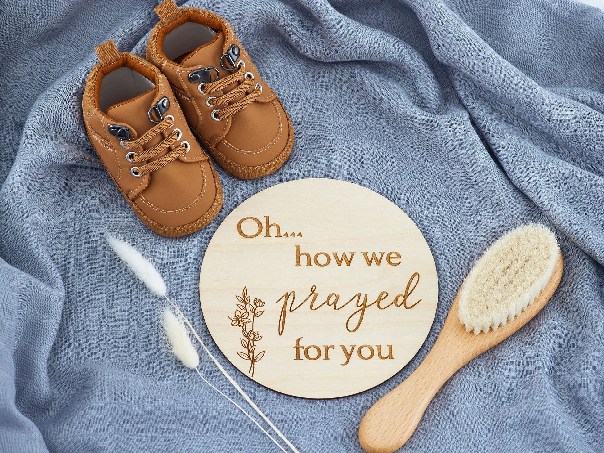 Oh how we wished for you - Pregnancy Plaque  Miss Ali's 15 CM Prayed 