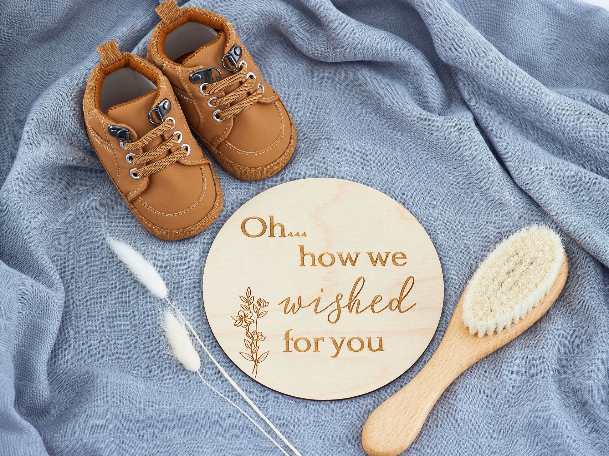 Oh how we wished for you - Pregnancy Plaque  Miss Ali's 15 CM Wished 