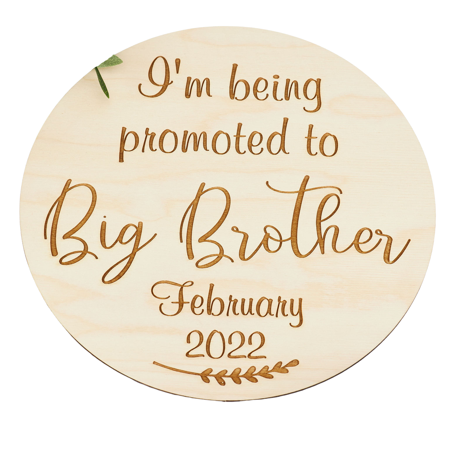"I'm Being Promoted to Big Brother/Sister" Plaque Promoted Miss Ali's   