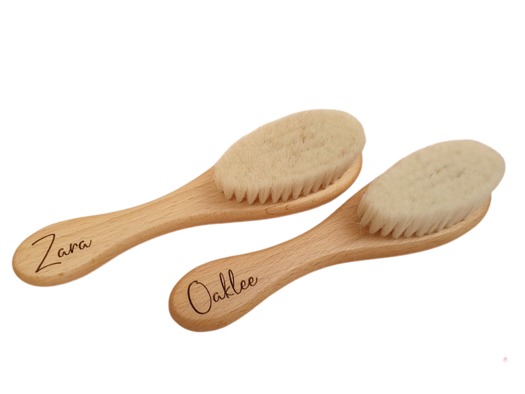 Personalised wooden baby 2024 brush