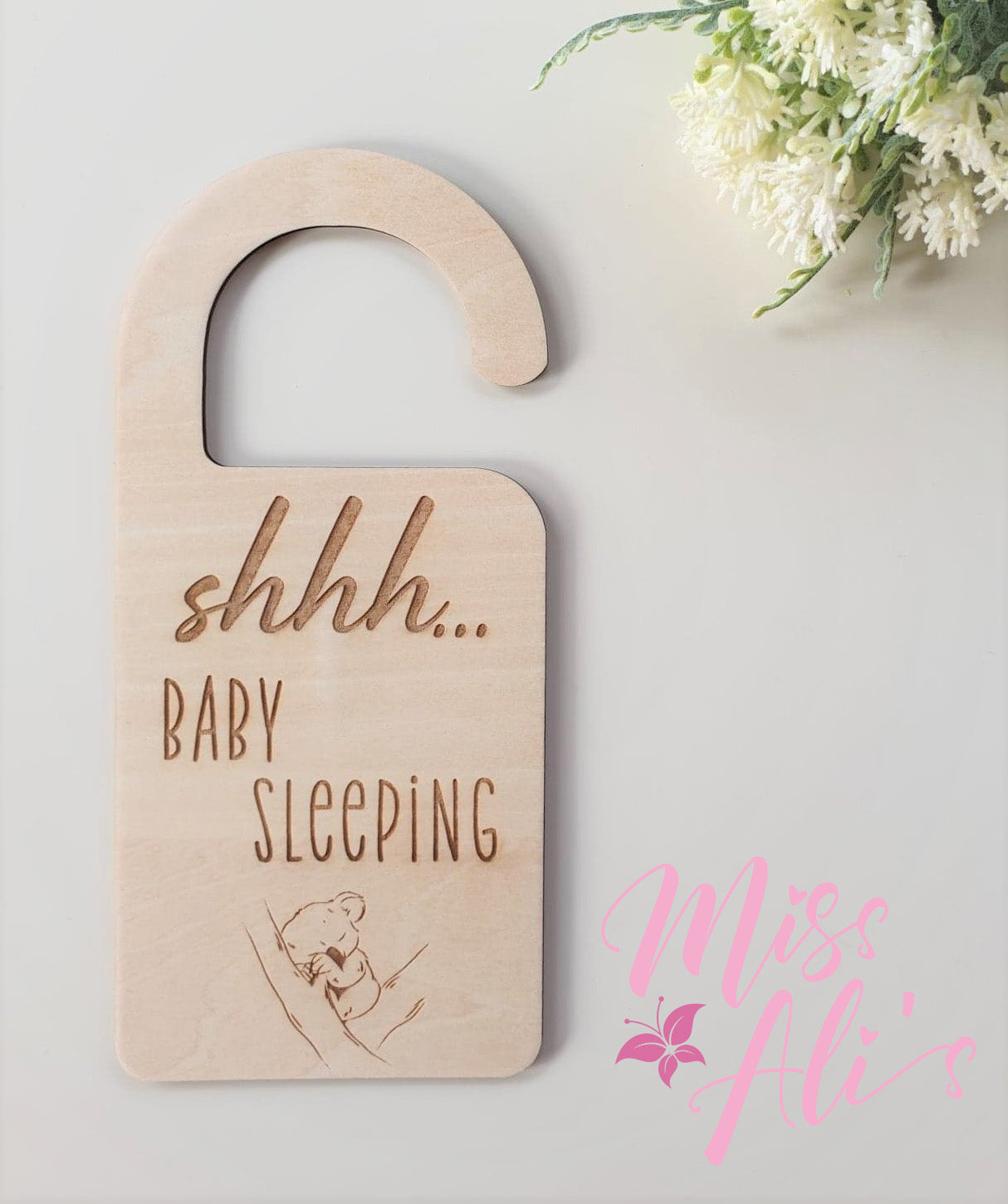 Shhh... Baby Sleeping Plaque  Miss Ali's Hanger Style  